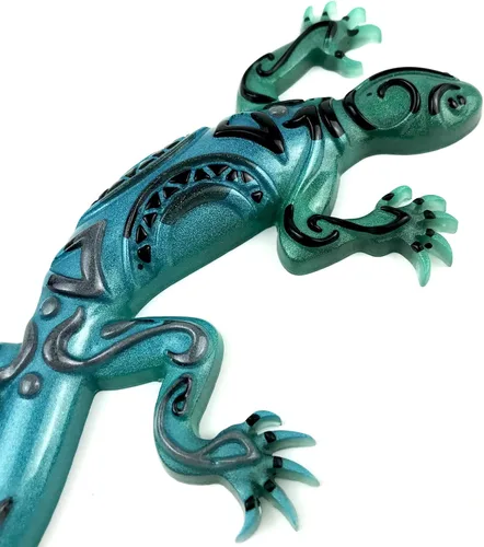 Vista 7 de Moldes de silicona de resina para colgar en la pared, adorno decorativo de arte animal, molde de fundición Gecko para resina epoxi, moldes de resina