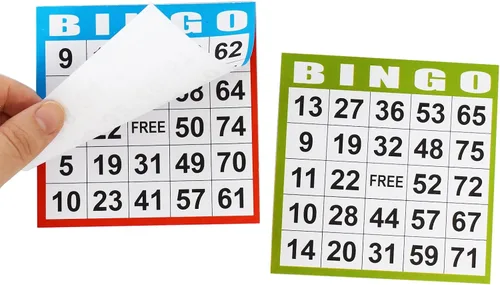 Vista 4 de SEETOOOGAMES Tarjetas de papel para juego de bingo – 1 Tarjeta – 100 libros de 5 hojas