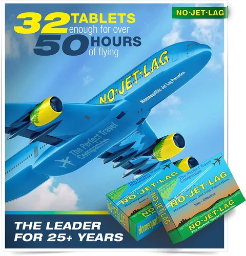 Vista 3 de Miers Laboratories No Jet Lag Homeopathic Jet Lag Remedy (1 Pack, 32 Chewable Tablets), Travel Must Have, Flight Essential for Jet Lag Relief