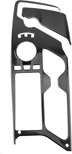 Vista 2 de YOUTOOCAR 2 cubiertas para panel de palanca de cambios compatibles con accesorios Kia EV6 2022-2026 (patrón de fibra de carbono)