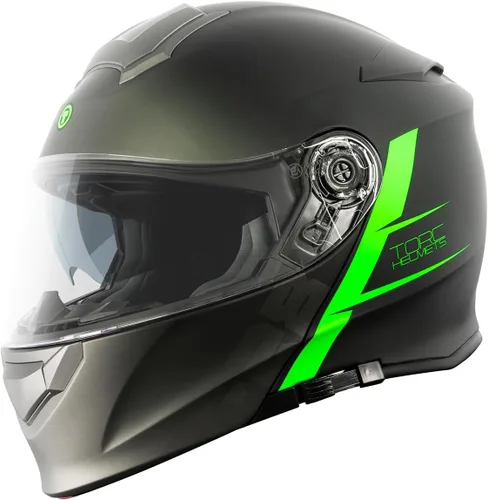 Vista 15 de TORC T28 - Casco integral para motocicleta con diseño gráfico de estrella, aprobado por DOT y ECE 22.05 (Estrella Oscura-X-Pequeño)