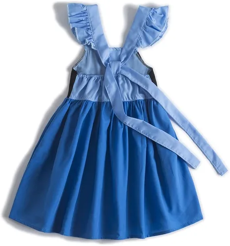 Vista 2 de Ruikajia Disfraz de Sirenita Ariel Cosplay Azul para Niñas
