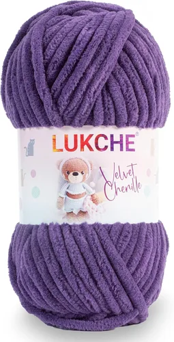 Vista 11 de Hilado de chenilla de terciopelo para amigurumi y punto de crochet súper voluminoso 100 gr (69,0 m) (Grosor del hilo 8 mm) (Verde espárrago) 1