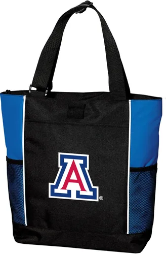 Vista 9 de Broad Bay Official Arizona Wildcats Zippered Tote Bag University Logo, 600D Polyester Canvas, Adjustable Web Handles, Front Pocket, Side Mesh