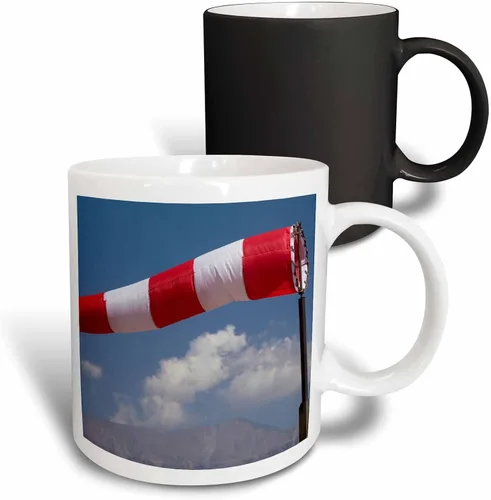 Vista 12 de 3dRose Calcetines de viento, aviación, aeropuerto de Vitacura, Santiago, Chile - SA05 DWA0057 -... - Tazas (taza_85852_4)