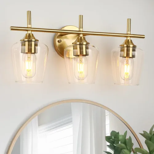 Vista 9 de Accesorios de luz de baño de 2 luces, Luz de tocador moderna negra, Lámpara de pared de baño para espejo, cocina, dormitorio, pasillo, sala