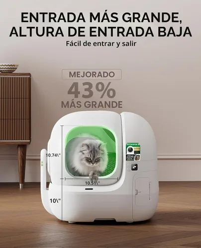 Vista 2 de PETKIT Purobot Max Pro2 - Caja de arena automática para gatos con cámara AI