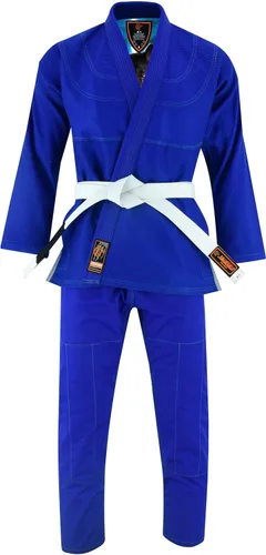 Vista 2 de Ready Wolf Inner Sublimated Pro Brazilian Jiu Jitsu BJJ Kimono Gi Uniforme Unisex - Cinturón blanco incluido