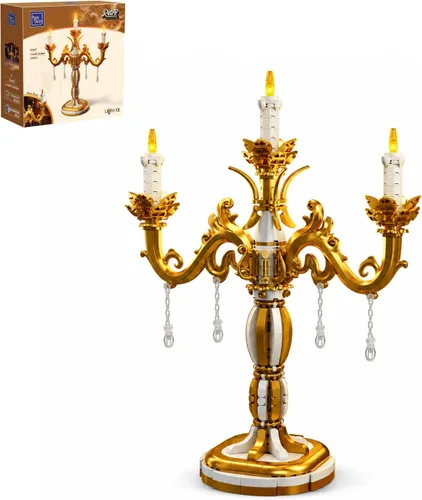 Vista 12 de PANTASY Banker's Lamp Juego de construcción para adultos, modelo retro