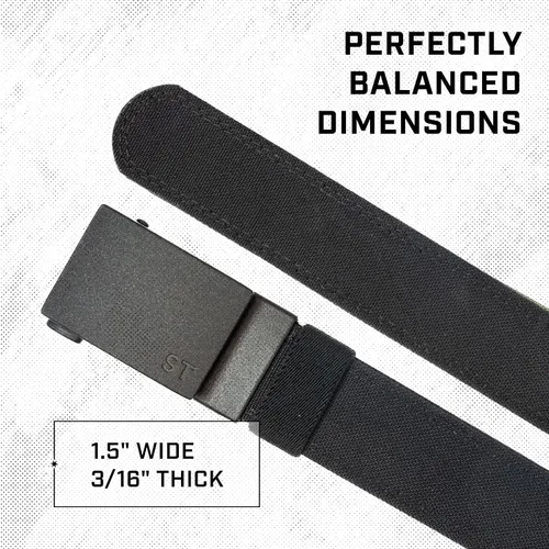 Vista 4 de Savage Tacticians EDC Ratchet Belt for Men - Tactical 1.5" Nylon Gun Belt - Matte Black Strap for Concealed Carry