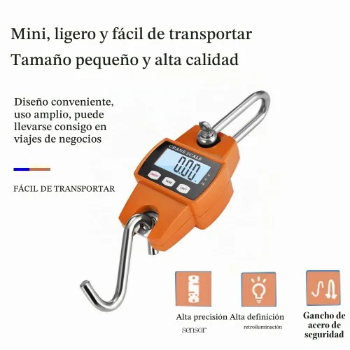 Vista 2 de Báscula de peso colgante industrial resistente para granja, caza, peso de tiro de arco, peces grandes y elevación Hoyer con sensor preciso digital