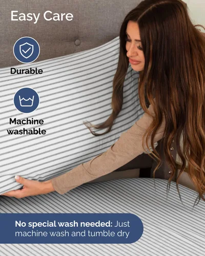 Vista 72 de Extra Deep Twin XL Sheet Set - 3 Piece College Dorm Room - White 01-Blanco