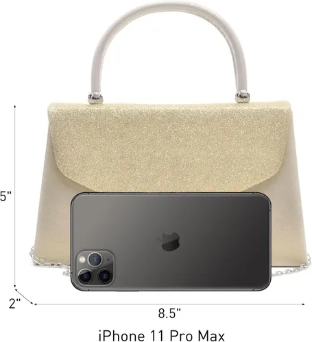 Vista 61 de Dasein Bolso de noche para mujer, embragues de fiesta, bolsos de boda, cóctel, baile de graduación, bolsos con purpurina esmerilada
