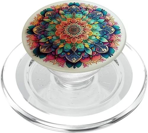 Vista 8 de PopSockets con diseño de mandala PopGrip intercambiable