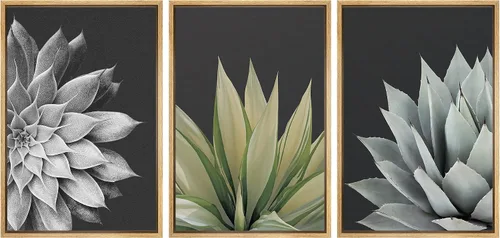 Vista 124 de SIGNWIN Lienzo enmarcado para pared, juego de arte abstracto de serenidad costera, ilustraciones abstractas junto al mar, arte moderno, decorativo