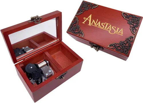 Vista 25 de Youtang You are My Sunshine - Caja de música de joyería con espejo, caja musical de madera grabada con láser, caja de música a cuerda, regalo