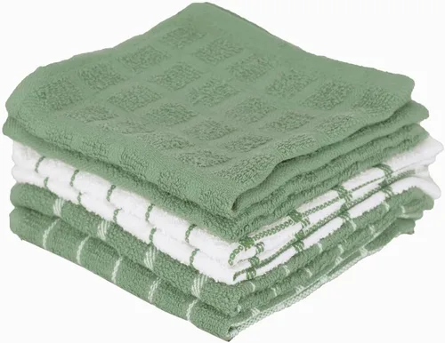 Vista 14 de Ritz Premium Toallas de Cocina de Felpa de Algodón 100% a Cuadros - Altamente Absorbentes, Súper Suaves, de Larga Duración, 25"x15", Paquete de 3