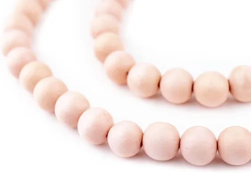 Vista 216 de TheBeadChest: cuentas de madera redondas naturales de 0.315 pulgadas, cuentas de madera sueltas espaciadoras para fabricar joyas, 4 tamaños