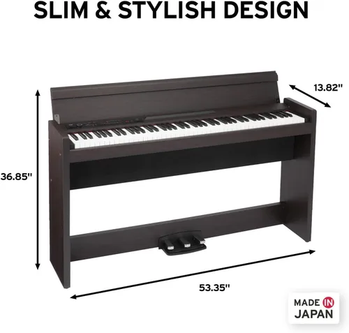 Vista 11 de Korg LP-380U - Piano digital para el hogar con teclado de 88 teclas y soporte, palisandro Rosewood