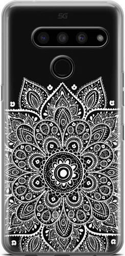 Vista 8 de Mertak Clear Phone Case Compatible with LG Stylo 6 5 4 K61 K51S K41S K30 K20 Q70 Q60 Mountains Silicone Protective Girls Tribal Slim Cover Design