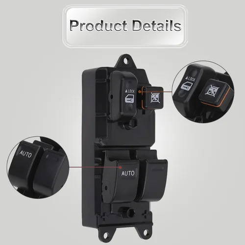 Vista 4 de 84820-08010 Interruptor de ventana eléctrica de puerta compatible con Toyota Tacoma 2001-2011