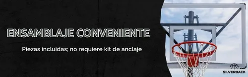Vista 9 de Silverback NXT. Canasta de baloncesto en tierra de 152 cm con tablero de altura ajustable y diseño QuickPlay NXT 60