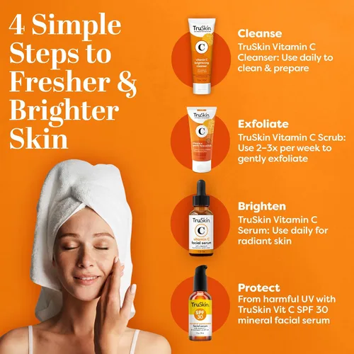 Vista 6 de TruSkin Exfoliante Facial Suave con Vitamina C - Exfoliante Diario Iluminador para Todos los Tipos de Piel - Suaviza y Alisa la Piel con Vitamina C