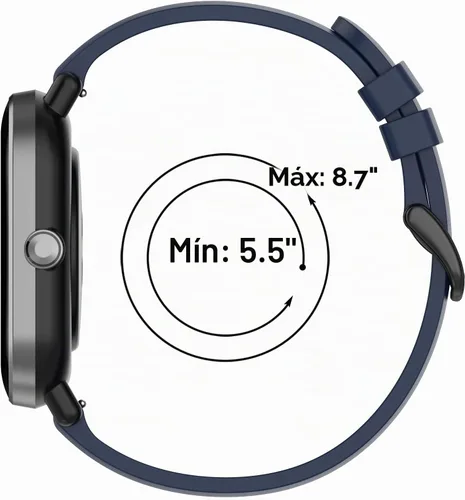Vista 5 de Compatible con Amazfit GTS/GTS 2/GTS 2 Mini/GTS 3/GTS 4/GTS 4 Mini/GTS 2e/GTR 1.654 pulgadas, 0.787 pulgadas de ancho, correa de repuesto