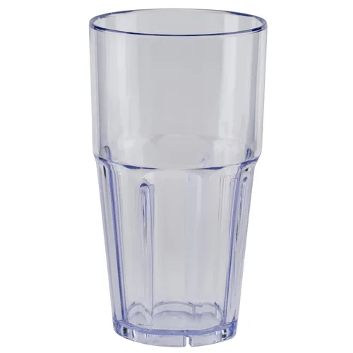 Vista 2 de G.E.T. 9922-1-CL - Vaso de plástico facetado inastillable, resistente, 22 onzas, transparente (juego de 12) Dishwasher safe, BPA-free