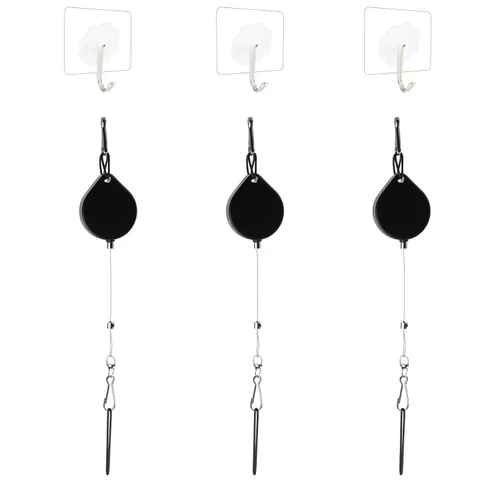 Vista 4 de Cosmos Set of 3 Cable Management VR Pulley System for VR Headset and cable cords, VR Accessories Set with 3 Pulleys and 3 Adhesive Hooks