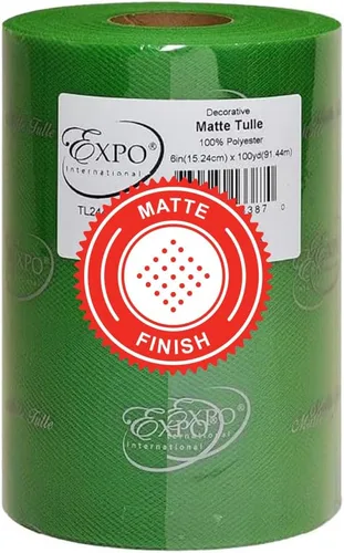 Vista 44 de Expo International Tul mate decorativo, rollo/carrete de 6 x 100 yardas, tela de tul de poliéster ligera para tutús, disfraces y decoraciones