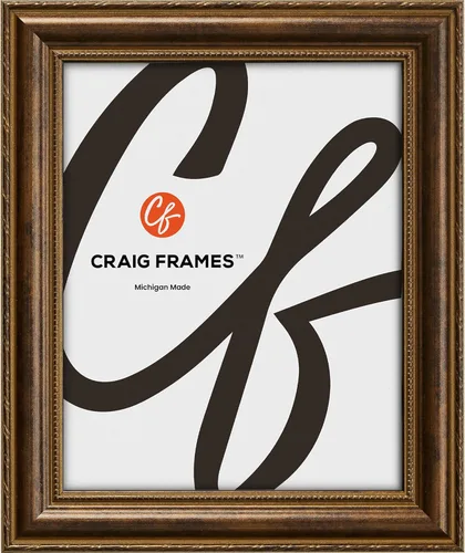 Vista 13 de Craig Frames Victoria, Marco de fotos de bronce adornado de 5 x 7 pulgadas con paspartú para mostrar una foto de 4 x 6 pulgadas