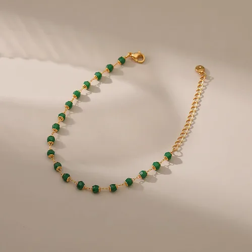 Vista 50 de Delicadas pulseras de oro para mujer, chapado en oro 18, ajustable, mal de ojo, mariposa, cuentas, perla, corazón, turquesa, hecha a mano para mujer
