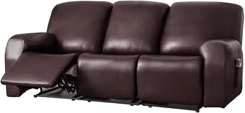 Vista 9 de Funda para sofá reclinable de 2/3 plazas, de piel sintética, impermeable, con bolsillo lateral, funda para sillón de masaje, protector de muebles