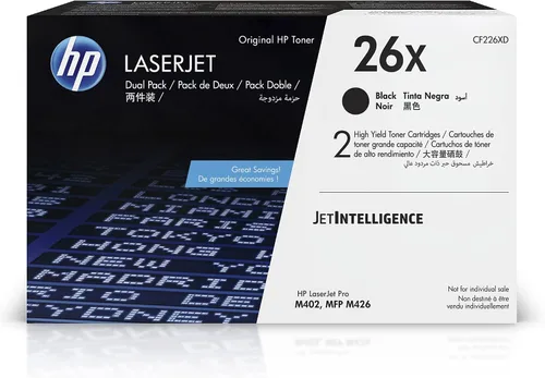 Vista 2 de HP 26X (CF226X) cartucho de tóner negro, de alto rendimiento, original LaserJet.