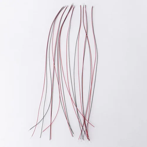 Vista 5 de DiCUNO 100 diodos emisores de luz SMD 0805 pre-cableados, micro LED pre-soldados para bricolaje, proyectos científicos, longitud del cable 6.3 in
