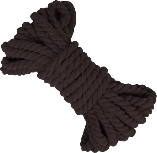 Vista 25 de Cuerda de macramé gruesa de 0.315 in x 32.8 pies, cuerda de algodón trenzada de algodón natural, 3 capas para colgar en la pared, para colgar