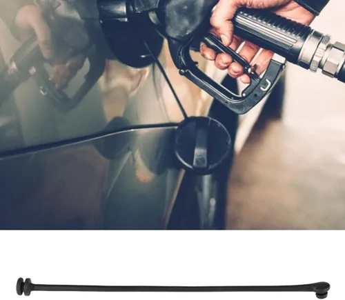 Vista 2 de Aramox Cable universal de repuesto para tapa de combustible 16117193372, accesorio de cable de tanque interior, material ABS, negro