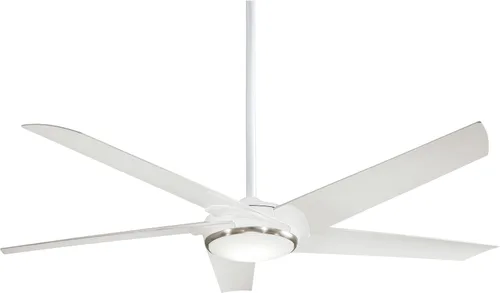 Vista 3 de Ventilador de techo Minka-Aire F617L-BN, 60", led inteligente, acabado de níquel cepillado y aspas plateadas