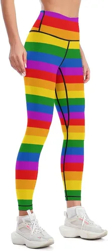 Vista 3 de Pantalones de yoga de cintura alta para mujer, elásticos en 4 direcciones, suaves, para correr, entrenamiento, pantalones deportivos de yoga