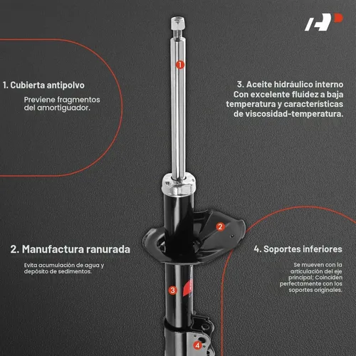 Vista 3 de A-Premium Puntal trasero con muelle helicoidal compatible con Suzuki