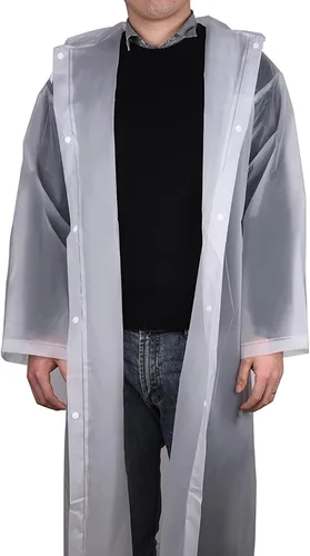 Vista 3 de Mudder - Impermeable portátil para adultos, Poncho para lluvia con capucha y mangas