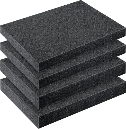 Vista 8 de Outus 4 Piezas Almohadillas de Espuma de Poliuretano Cortables Espuma para Manualidades Inserto para Estuches Relleno de Embalaje Cámara Caja de Rojo
