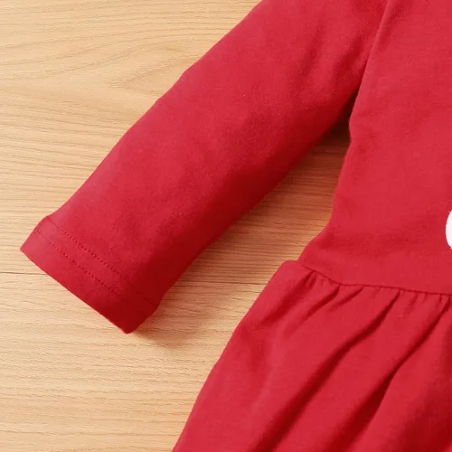 Vista 4 de Trajes de Navidad para bebé niña My 1st Christmas Ruffle Shirt Plaid Stripe Pants Ropa