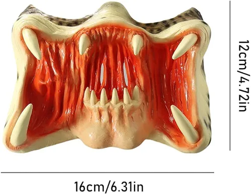 Vista 4 de CAFELE Predator Half Mask Cosplay Alien vs Predator Monster Scary Mask AVP Movie Halloween Costume Party