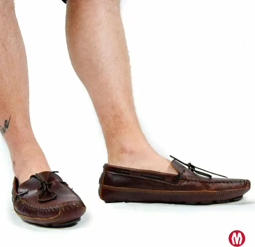 Vista 7 de Minnetonka Mocasín de piel de vaca doble para hombre