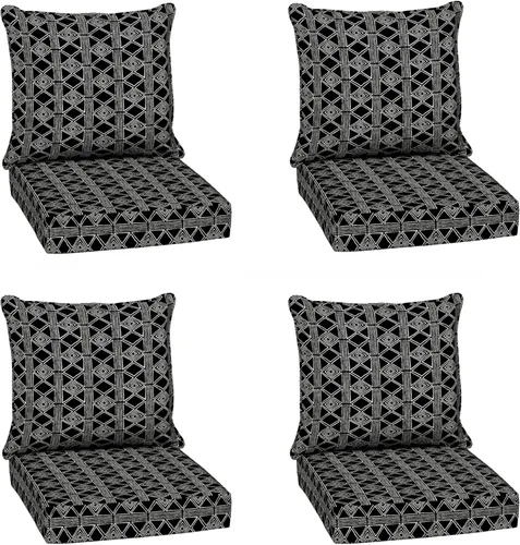 Vista 10 de Arden Selections Juego de asiento profundo para exteriores, 24 x 24, a prueba de lluvia, resistente a la decoloración, asiento profundo y cojín