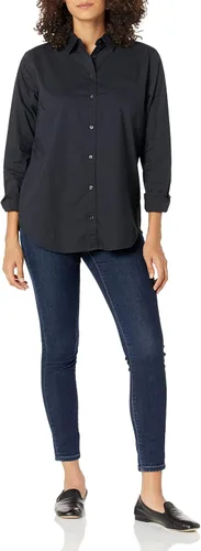 Vista 4 de Tienda Essentials - Camisa de popelina con botones, de manga larga y ajuste clásico para mujer