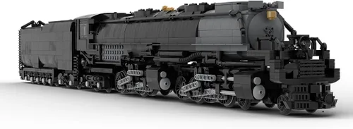 Vista 2 de Bloques de construcción de locomotora, 1/40 4014 Big Boy RC Train Juego de bloques de construcción, kit de locomotora de vapor a control remoto