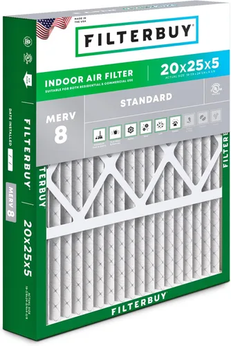 Vista 11 de Filterbuy Filtro de aire 10x17x2 MERV 8 Essential Dust & Allergy Defense (paquete de 1), filtros exteriores plisados electrostáticos para sistema
